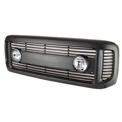Ford F350 Super Duty 1999-2004 Black Grille with Fog Lights and Headlights Set