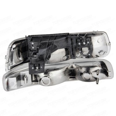 Chevy Suburban 2000-2006 Clear Euro Headlights and Bumper Lights