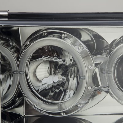 Dodge Ram 2500 2003-2005 Smoked Halo Projector Headlights with LED