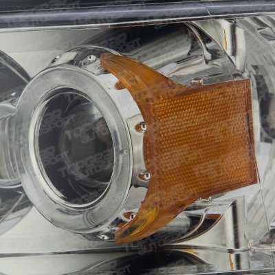 Dodge Ram 3500 2003-2005 Smoked Halo Projector Headlights with LED