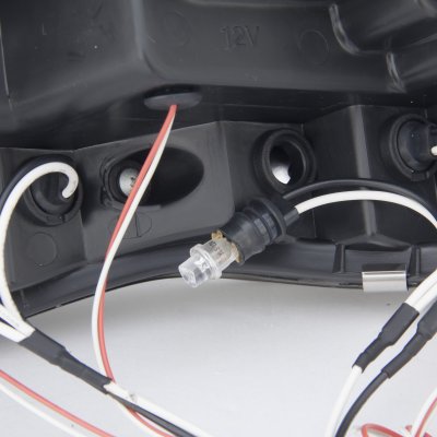 Dodge Ram 3500 2003-2005 Smoked Halo Projector Headlights with LED