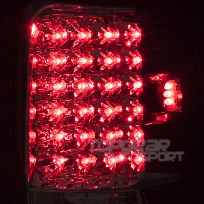 Dodge Ram 3500 1994-2002 Chrome LED DRL Headlights and LED Tail Lights Black Chrome