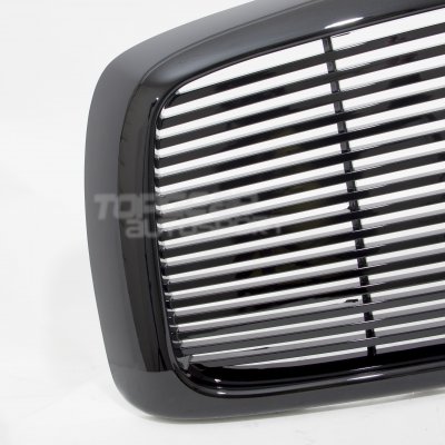 Dodge Ram 2002-2005 Black Billet Grille and Smoked Projector Headlights
