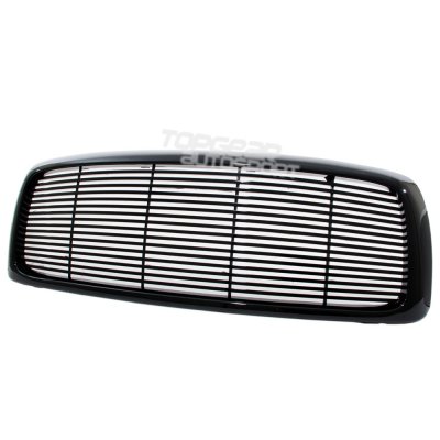Dodge Ram 2002-2005 Black Billet Grille and Smoked Projector Headlights