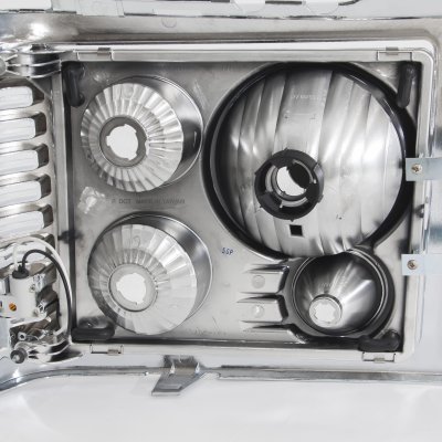 Chevy 3500 Pickup 1994-2000 Chrome Billet Grille and Headlight Conversion Kit