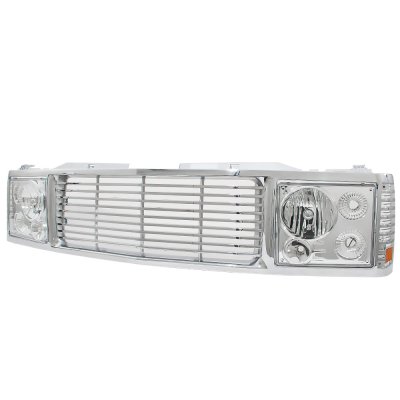 Chevy Tahoe 1995-1999 Chrome Billet Grille and Headlight Conversion Kit