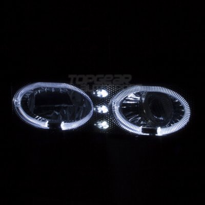 Chevy 1500 Pickup 1994-1998 Smoked Halo Headlights LED DRL and LED Tail Lights