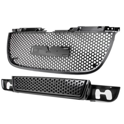 GMC Yukon Denali 2007-2014 Black Grille and Bumper Grille Set