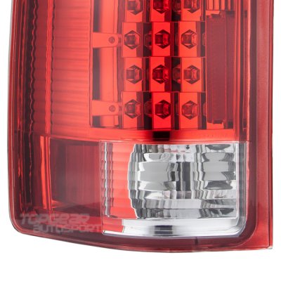 Chevy Silverado 2007-2013 LED Tail Lights Red Clear
