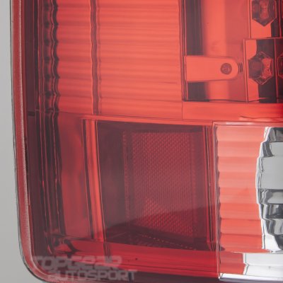 Chevy Silverado 2007-2013 LED Tail Lights Red Clear