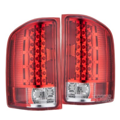 Chevy Silverado 3500HD 2007-2014 Black Smoked DRL Projector Headlights and Red LED Tail Lights