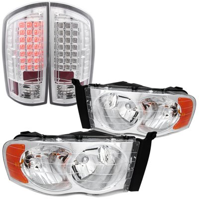 Dodge Ram 2002-2005 Chrome Headlights and LED Tail Lights