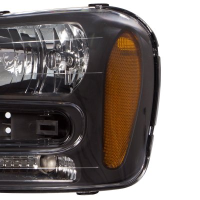 Chevy TrailBlazer 2002-2009 Black Headlights