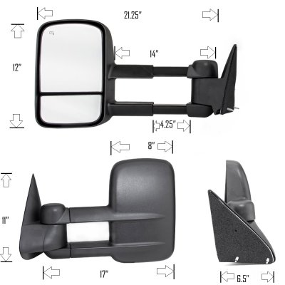 Chevy Suburban 1992-1999 Towing Mirrors Manual