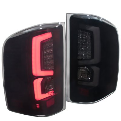 Chevy Silverado 2007-2013 Black Halo DRL Projector Headlights Optic LED Tail Lights Black Smoked