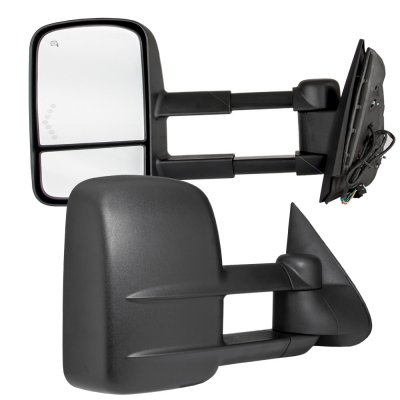 Power Heated Towing Mirrors for Chevy 2003-2007 GMC 2003-2007 Cadillac Escalade 2003-2006 Lights 050923-5209-1342022931 OCPTY Rearview Mirrors