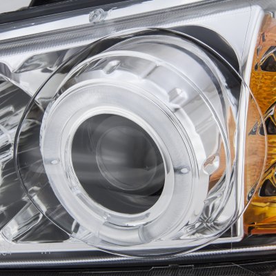 Chevy Silverado 1500HD 2003-2006 Clear Dual Halo Projector Headlights and Bumper Lights