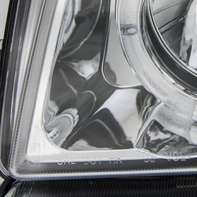 Chevy Silverado 2500HD 2003-2006 Clear Dual Halo Projector Headlights and Bumper Lights