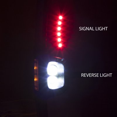 Chevy Silverado 2500 2003-2004 Towing Mirrors Smoked LED Lights Power Heated