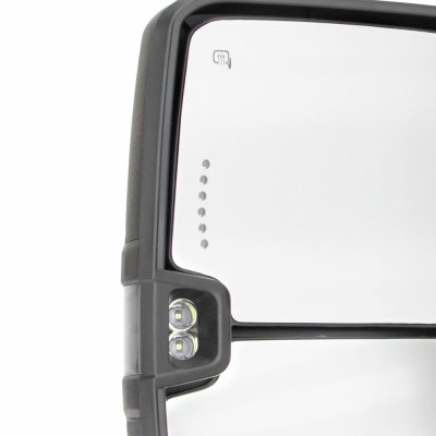 Chevy Silverado 3500HD 2007-2014 Towing Mirrors Smoked LED Lights Power Heated