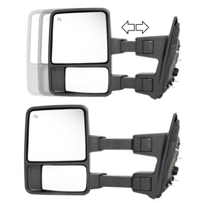 Ford F250 Super Duty 1999-2002 Towing Mirrors Power Heated Smoked LED Signal Lights
