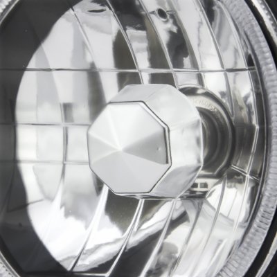 Porsche 924 1977-1988 Blue Halo Black Chrome Sealed Beam Headlight Conversion