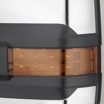 Chevy Silverado 2500HD 2015-2019 Chrome Towing Mirrors LED Lights Power Heated