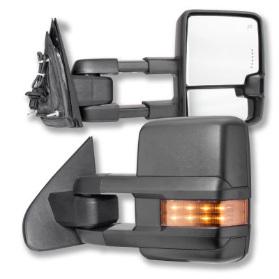 Chevy Silverado 2500HD 2015-2019 Towing Mirrors LED Lights Power Heated