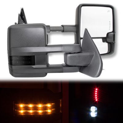Chevy Silverado 2500HD 2015-2019 Towing Mirrors Smoked LED Lights Power Heated