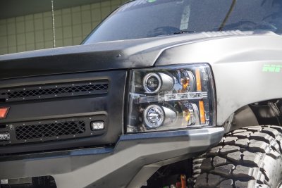 Chevy Silverado 2500HD 2007-2014 Black CCFL Halo Projector Headlights with LED