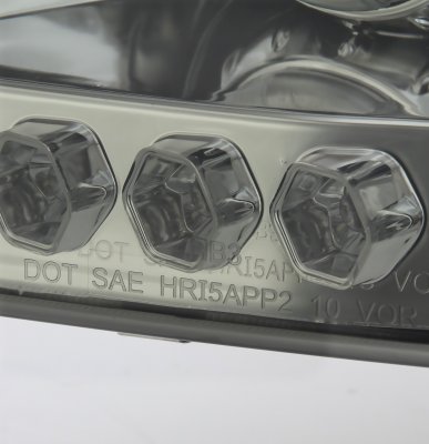 Ford Expedition 1997-2002 Smoked Halo Projector Headlights with LED