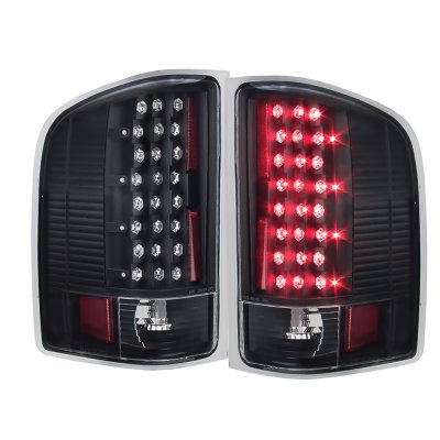 Chevy Silverado 2007-2013 Black LED Tail Lights