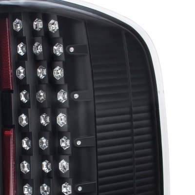 Chevy Silverado 2500HD 2007-2014 Black LED Tail Lights