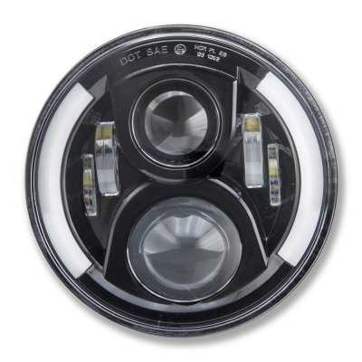 Pontiac Grand Prix 1972-1975 Black LED Projector Sealed Beam Headlights DRL