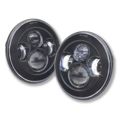 VW Rabbit 1975-1978 Black LED Projector Sealed Beam Headlights