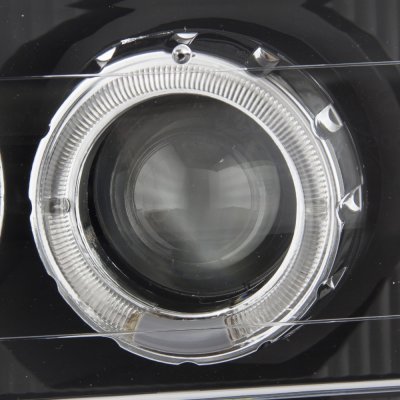 Chevy Corvette C5 1997-2004 Black Halo Projector Headlights and LED Tail Lights Red