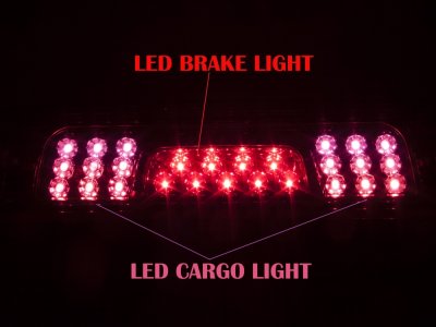 GMC Sierra 2500HD 2015-2018 Red LED Third Brake Light