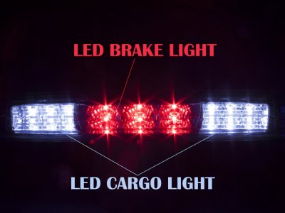 Chevy Silverado 2007-2013 Clear LED Third Brake Light and Cargo Light