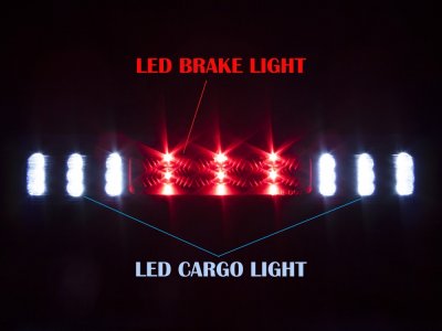 GMC Sierra 1999-2006 Clear LED Third Brake Light and Cargo Light