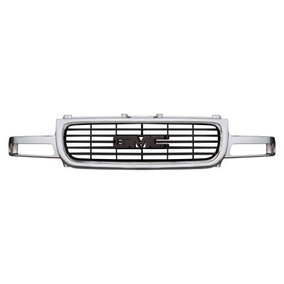 GMC Sierra 1999-2002 Chrome Replacement Grille with Black Insert