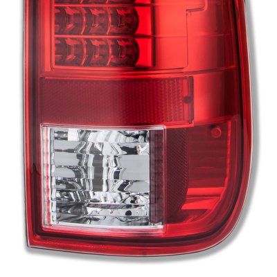 Ford F550 Super Duty 1999-2007 Red Clear LED Tail Lights