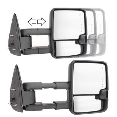 Chevy Silverado 2500HD 2001-2002 Towing Mirrors Clear LED Lights Power Heated