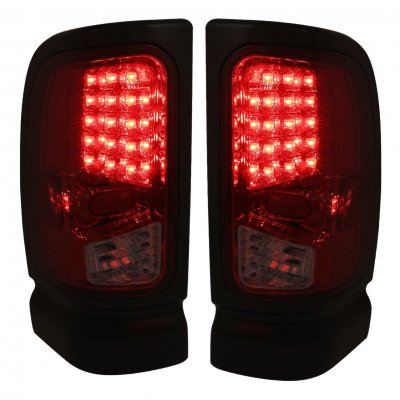Dodge Ram 1994-2001 LED Tail Lights Red Smoked