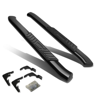 Chevy Silverado 1500 Regular Cab 1999-2006 Nerf Bars Curved Black 5 Inches Oval