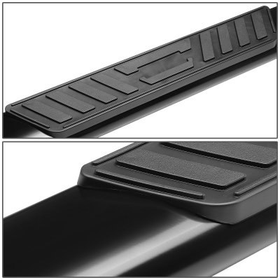 Chevy Silverado 1500 Regular Cab 2007-2013 Nerf Bars Curved Black 5 Inches Oval