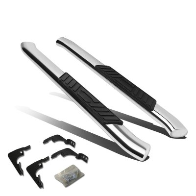 GMC Sierra 3500HD Regular Cab 2015-2017 Nerf Bars Curved Stainless 5 Inches Oval