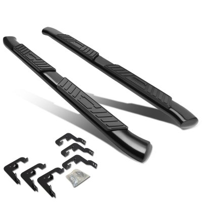 GMC Sierra 2500 Extended Cab 1999-2004 Nerf Bars Curved Black 5 Inches Oval