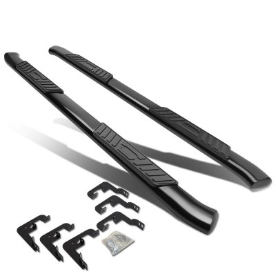 GMC Sierra 1500 Crew Cab 2014-2017 Nerf Bars Curved Black 5 Inches Oval