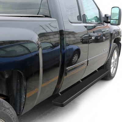 Chevy Silverado 1500 Extended Cab 2007-2014 iBoard Running Boards Black Aluminum 5 Inches