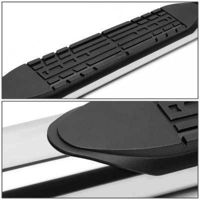 Chevy Silverado 2500HD Extended Cab 2007-2013 Nerf Bars Curved Stainless 4 Inches Oval